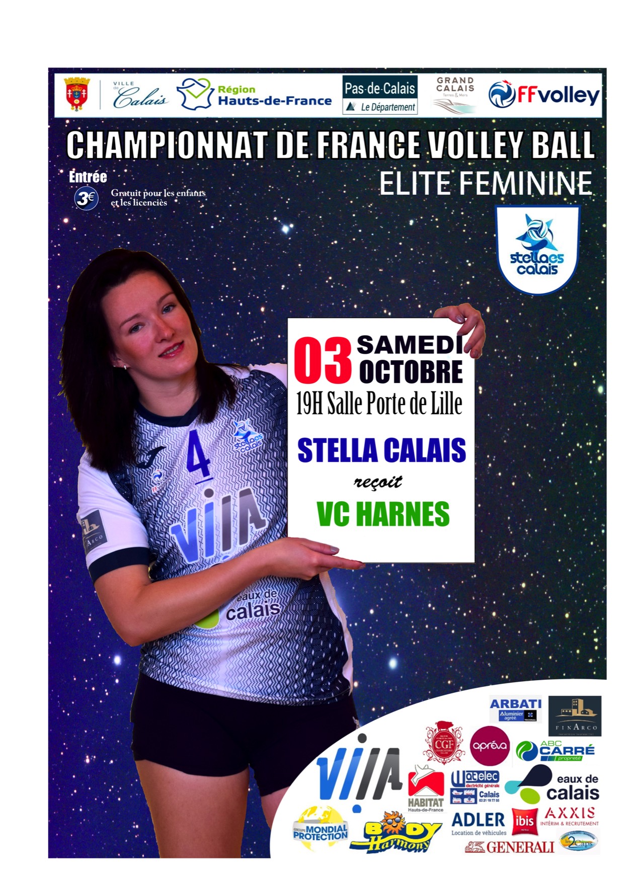 Affiche Calais Harnes 03 10 2020 Blandine